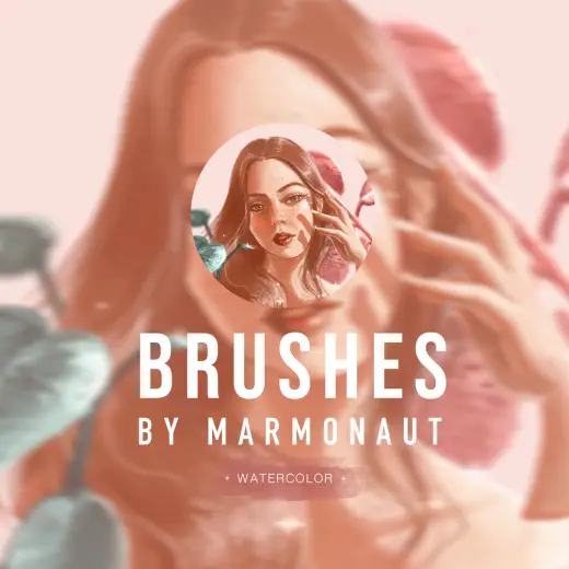 Canvas Watercolor Brushes Marmonart — Photoshop brush