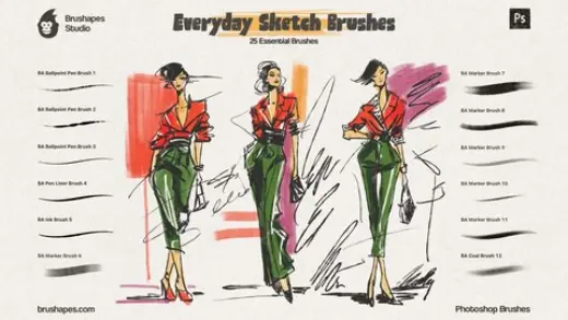 Everyday Sketch Photoshop Brushes — Photoshop brush