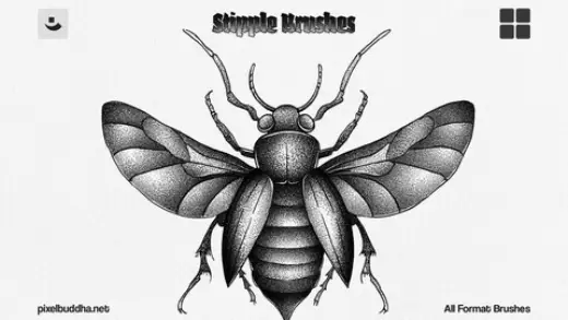 Multi-App Stipple Brushes — Photoshop brush