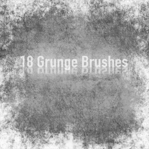 18 Grunge Brushes — Procreate, Photoshop & Krita brush