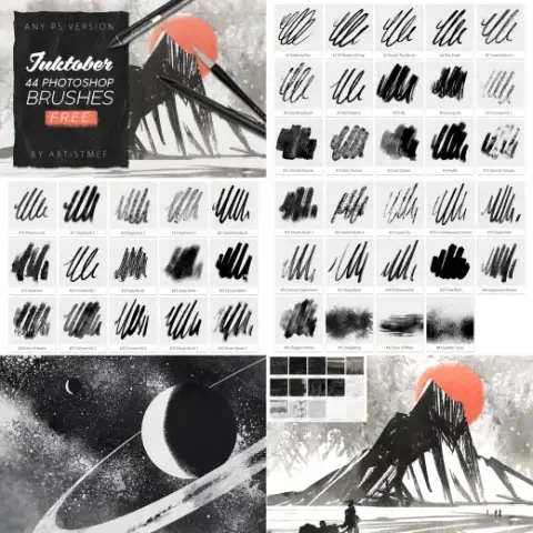 44 Ink Photoshop Brushes — Procreate, Photoshop & Krita brush