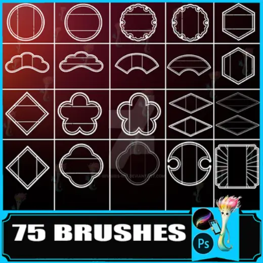 75 Chinese Design: PS Procreate stamp — Procreate & Photoshop brush