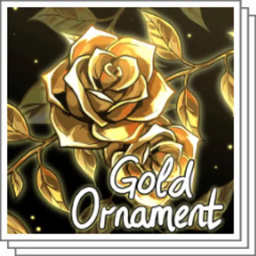 Gold Rose & Leaf Branch Ornament Brush — Clip Studio Paint brush