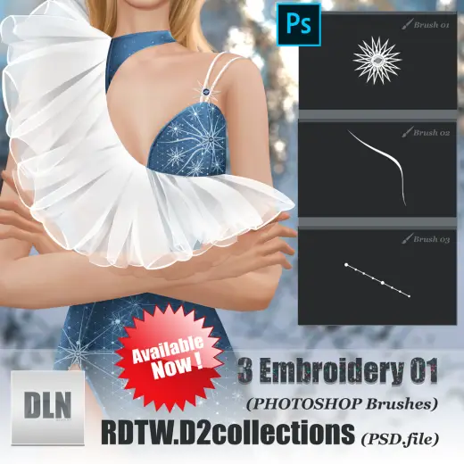 Delonnev RDTW.D2collections PSD.file & Photoshop brushes — Photoshop brush