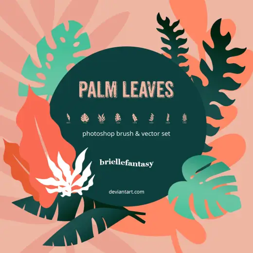Palm Leaves Brushes — Procreate, Photoshop & Krita brush