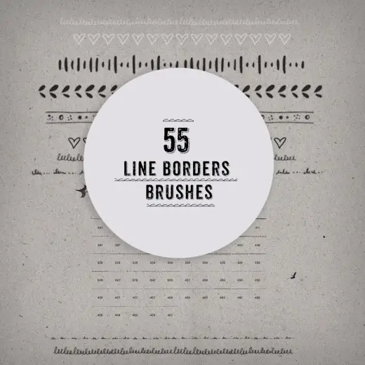 Line Borders Brushes — Procreate, Photoshop & Krita brush