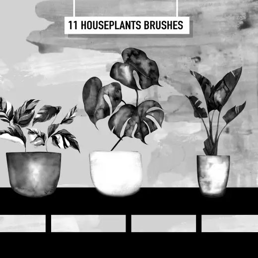 Houseplants Free Brushes — Procreate, Photoshop & Krita brush