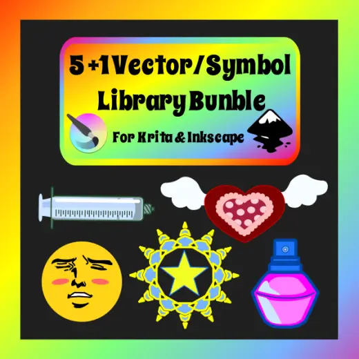 5+1 Vector/Symbol Library Bundle for Krita & Inkscape — Krita brush