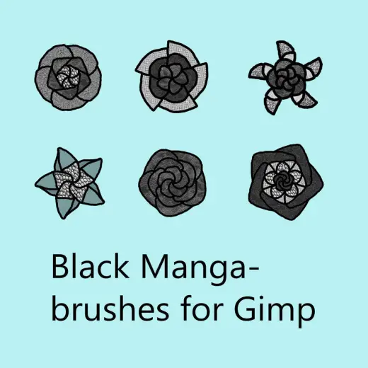 Black Manga - brushes for Gimp — Krita brush