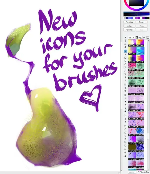 Custom previews for your brushes — Krita brush