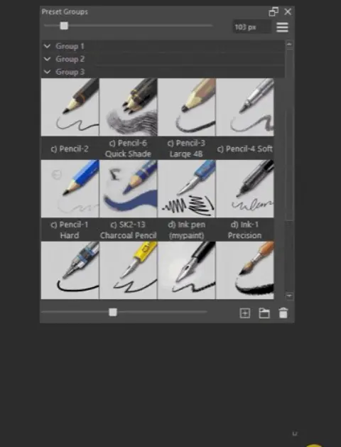 Preset Groups - Drag and Drop Brush Management — Krita brush
