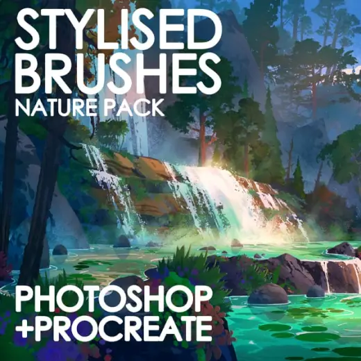 Stylised Nature Brushes for Photoshop & Procreate — Procreate & Photoshop brush