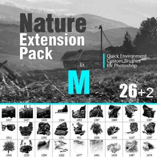 Nature Extension Pack M - Ps brushes — Photoshop brush