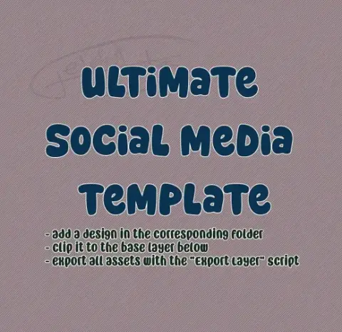I made a quick and simple Social media template — Krita brush