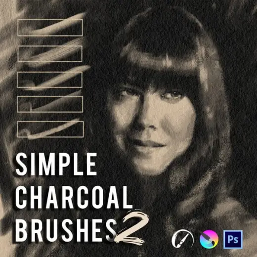 Simple Charcoal Brushes 2 — Photoshop brush