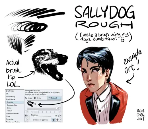 CSP Brush: Sallydog Rough — Clip Studio Paint brush