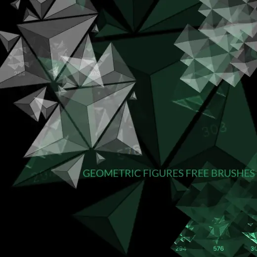 3 Geometric Figures Brushes — Procreate, Photoshop & Krita brush