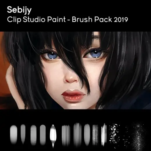Sebijy-Clip Studio Paint-Brush Pack 2019 ( free ) (zip) — Clip Studio Paint brush