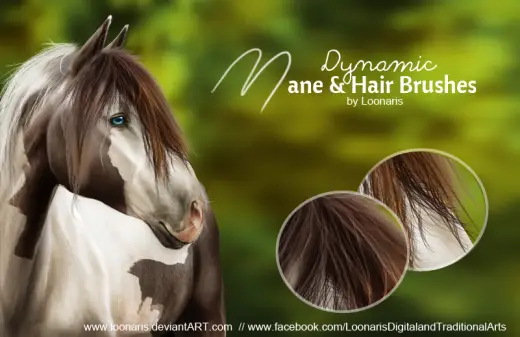 Dynamic Hair and Mane Brushes — Photoshop brush