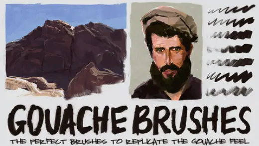 Gouache Brushes - Brush Set — Photoshop brush