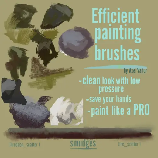Efficient painting brushes & smudges — Photoshop brush