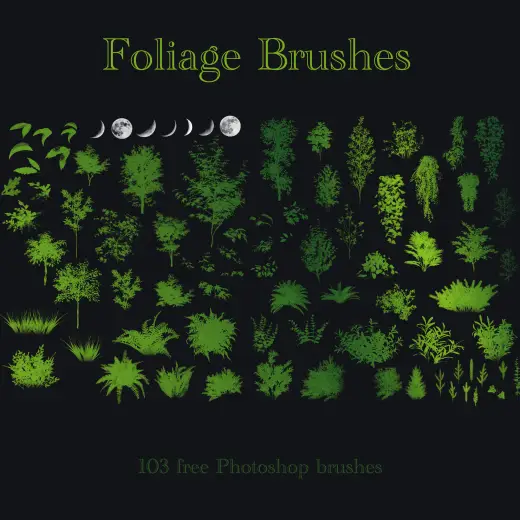 103 Free Foliage Brushes — Procreate, Photoshop & Krita brush