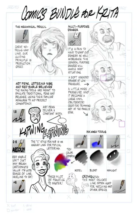 Krita comics and cartooning bundle — Krita brush