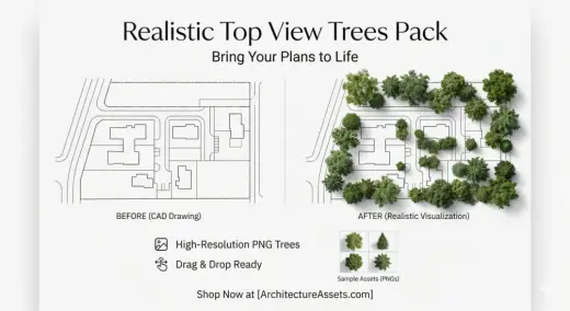 20+ Pro Photoshop Tree Brushes for Architects | PNG + Vector + ABR — Photoshop brush
