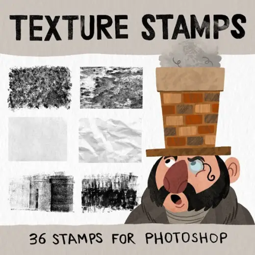 David CP's Texture Stamp set for Photoshop — Photoshop brush