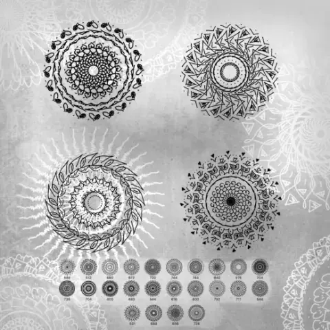 24 Mandala Brushes — Procreate, Photoshop & Krita brush