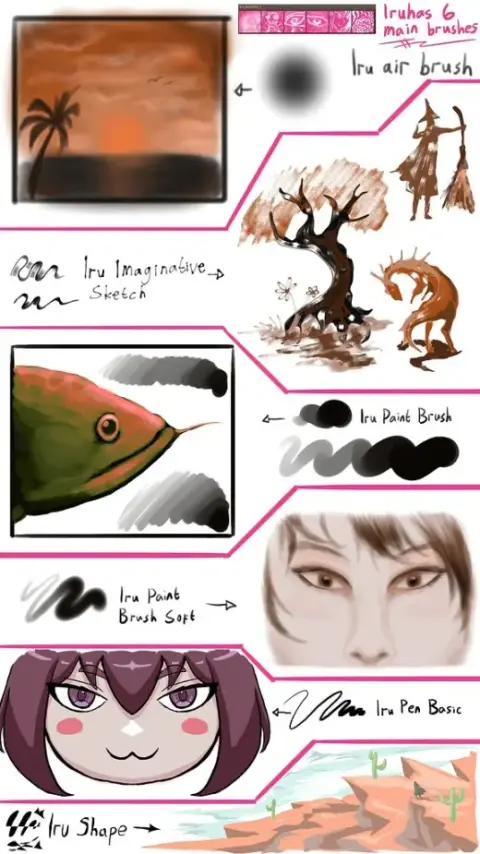 Iruhas 6 main brushes — Krita brush