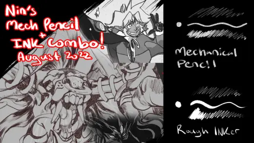 Nin's Mechanical Pencil + Inker combo (CSP) — Clip Studio Paint brush
