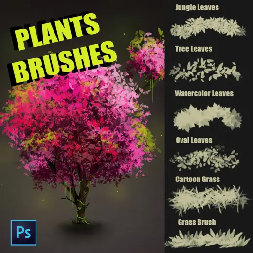 Plants Brushes for Photoshop — Photoshop brush