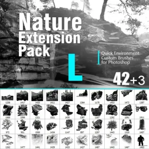 Nature Extension Pack L - Ps brushes — Photoshop brush