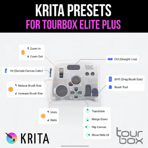 Krita Shortcut Presets for TourBox (Android) — Krita brush