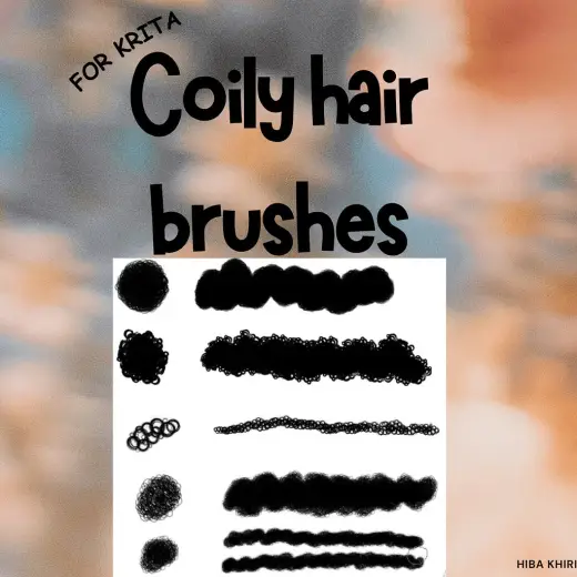 Coily hair brushes(Free for the first 5 people) — Krita brush