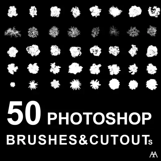 50 - Photoshop Tree brushes & PNG - V3 — Photoshop brush