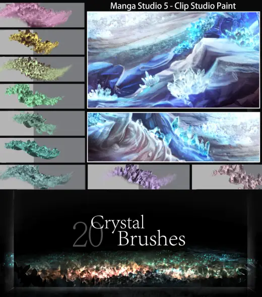 Crystal Brushes - Manga Studio 5 / Clip Studio paint — Clip Studio Paint brush