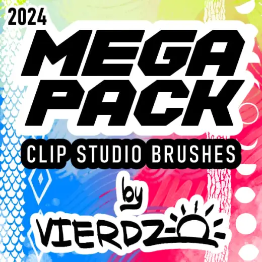 2024 Brush Mega Pack - 210 CSP Brushes — Clip Studio Paint brush