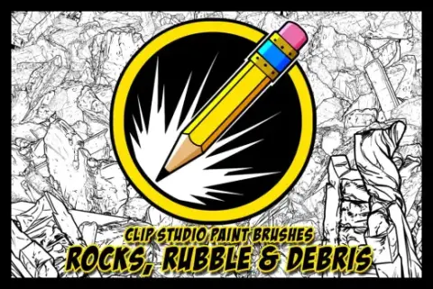 Clip Studio Paint Rocks, Rubble & Debris Brushes by Ryan Cardinal — Clip Studio Paint brush