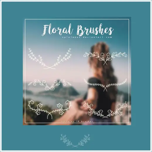9 Floral Brushes — Procreate, Photoshop & Krita brush