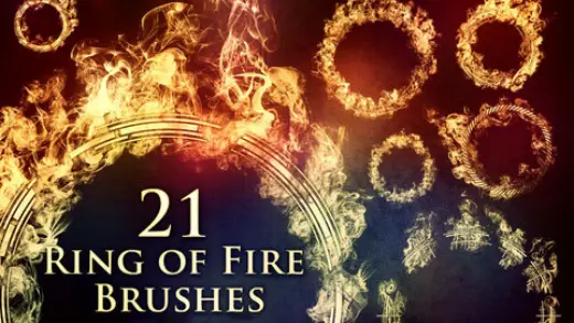 21 ring of fire Brushes FOR photoshop — Photoshop brush