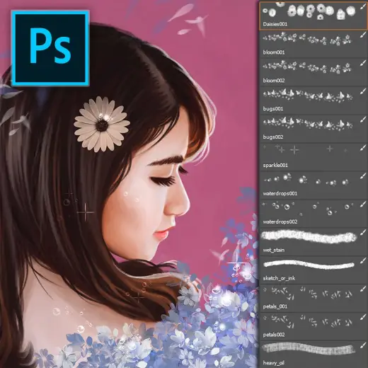 SALE: Spring Garden Brush Set for Photoshop — Photoshop brush