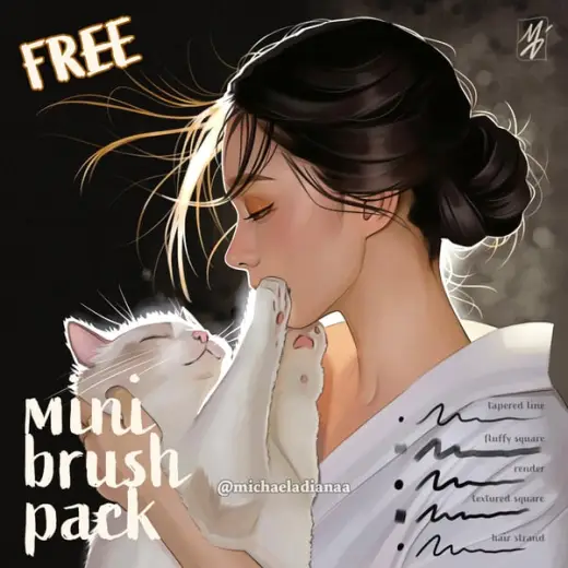 Free Mini Brush Pack — Procreate & Photoshop brush