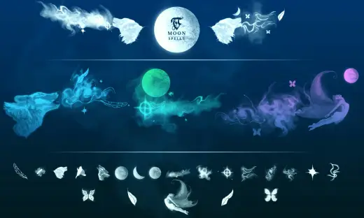 Magic Speels Moon — Procreate, Photoshop & Krita brush