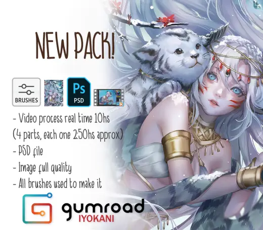 Setsuna Process Video | Real time + brushes — Photoshop brush