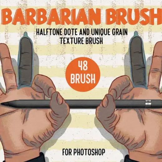 Halftoner & Retro Brush by  Barbarepublic — Photoshop brush