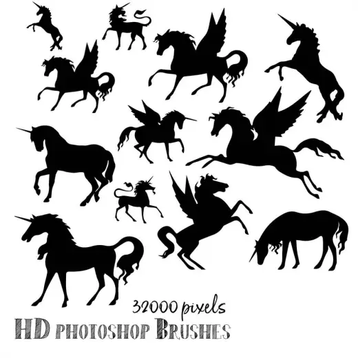 11 Unicorn Brushes — Procreate, Photoshop & Krita brush