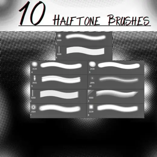 Halftone Brushes — Photoshop brush
