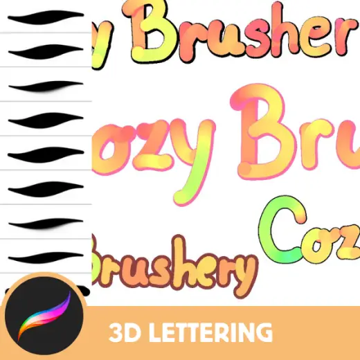 Advanced 3D Lettering Brushes for Procreate - Create Stunning 3D Effects Easily — Procreate brush